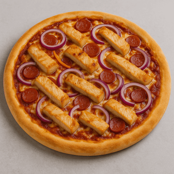 Pizza BBQ Poncho Medium